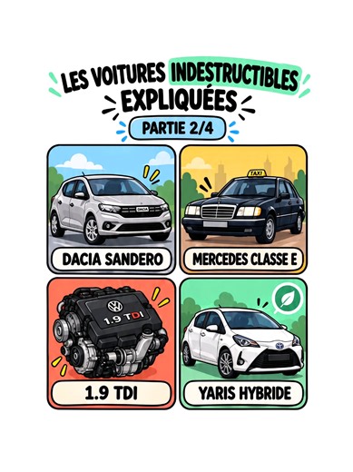 2/4 : Les voitures indestructibles. Expliquées — La Mercedes Classe E. Le luxe n'est pas une dépense, c'est un investissement. 💸🚗 La vérité se cache sous le capot. Le code OM646 ou OM612 est la preuve d'un bloc conçu pour le million de kilomètres. Rendez-vous demain pour le 1.9 TDI et son mythe roumain... 🏎️🔧 #fyp #learnontiktok #voiture #mercedes #classeE
