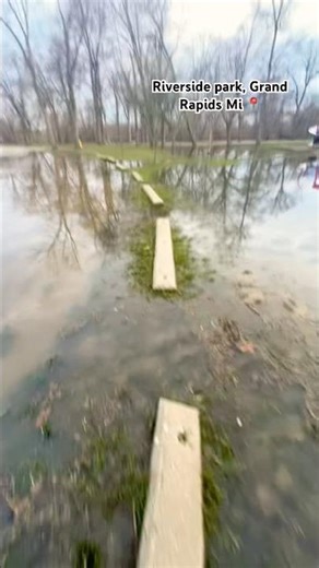 Flooding in Grand Rapids Mi 📍#grandrapids #michigan #flooding