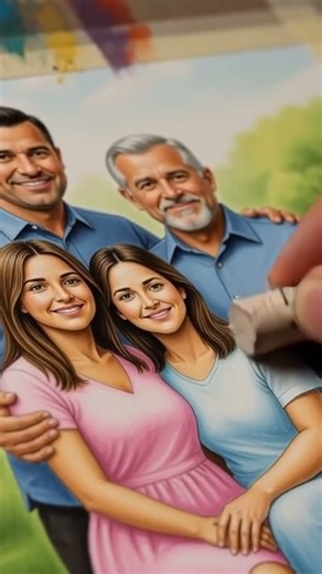 Personalized gift - custom portrait Chalk pastels- family portrait n44