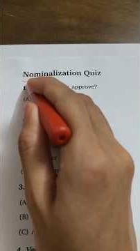 Nominalization Quiz