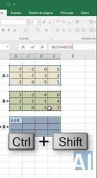➕ SUM OF MATRICES with EXCEL | ApinfoxShort # 10