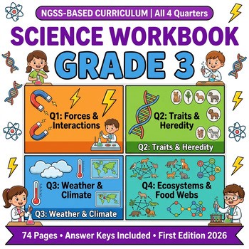 Grade 3 Science Workbook Workbook Series Based on NGSS Standards