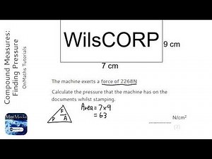 Compound Measures: Finding Pressure (Grade 4) - OnMaths GCSE Maths Revision