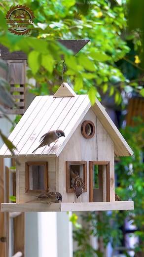 Make most impressive wooden bird house and bird feeder #wooddesign #homedecoration #tricks #technique #woodart #carpentry #woodworkingtips #Woodworking #creative #wooden #carpenter #woodreview #Design #handmade #homeuse #decoration #pallets #birdsofinstagram #birdaspet #birds #birdlovers #birdhouse | Woodworking TV