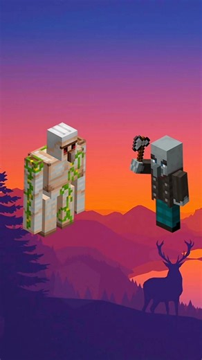 Minecraft iron golem vs all Mobs competition shorts #minecraft #shorts