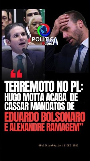 🚨 Em uma decisão histórica e fulminante, o presidente da Câmara, **Hugo Motta, oficializou ...