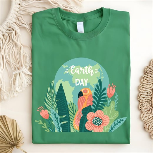 Earth Day Floral Shirt Tropical Earth Day Tee Nature Lover T-shirt Eco Friendly Spring Shirt Save the Planet Top April 22 Environmental Gift - Etsy