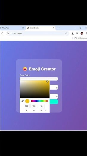 How I build emoji creator website? #viraltech #viralshorts #ai #html #css #javascript #emoji #python