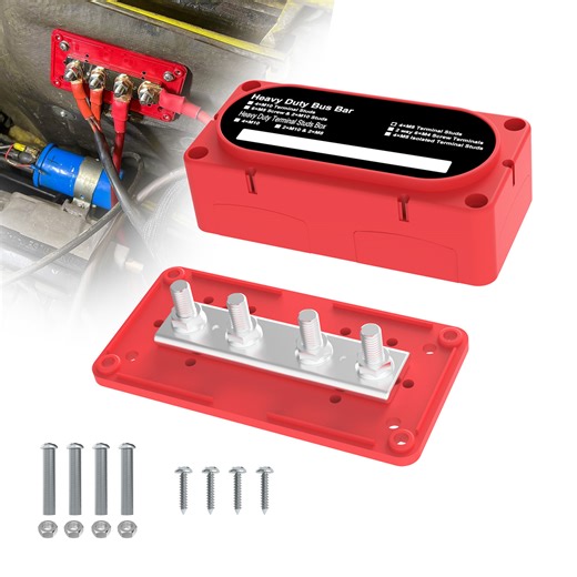 Watch Heavy Duty Bus Bar 300A 12V Power Distribution Block with 5/16" ﹙M8﹚ 4-Posts Terminals Block on Amazon Live