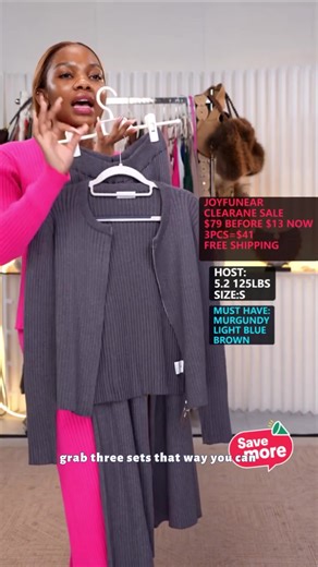 Cozy Chic Women's V-Neck Knit Sweater and Pants Set