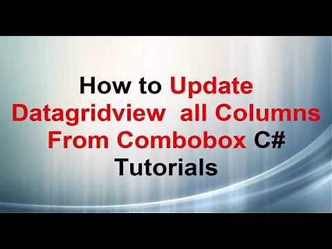 How to Update Datagridview all Columns from combobox, C# Tutorials
