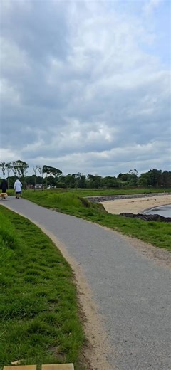 6th june 2025. Helens Bay beach. Nice walk from Bangor to Helens bay. The Beautiful North Down coastal path to take in the stunning views over Belfast lough. Bangor county Down | Robs bird eye views phone photography