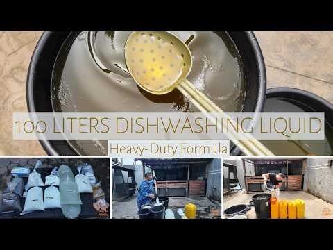 How to Make 100 Litres Heavy-Duty Dishwashing Liquid | Step-by-Step Production Guide