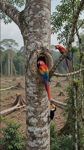 Fading Colors: The Scarlet Macaw
