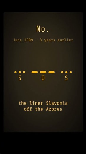 Was the Titanic the first ship to send SOS? #morsecode