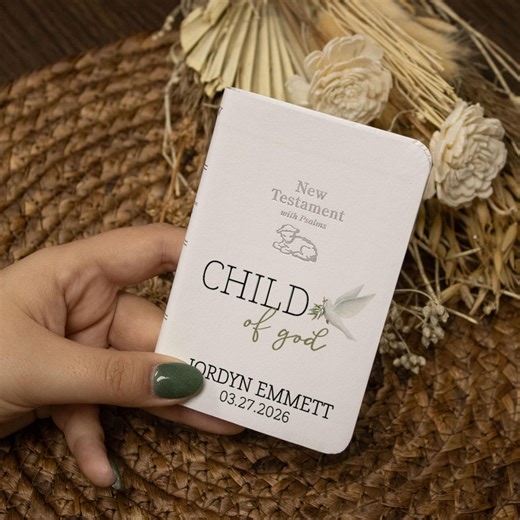 Personalized Bible for Baby | Child of God Pocket Bible | Religious Baby Shower Present | Baby Baptism Gifts | KJV Welcome Newborn Bible - Etsy