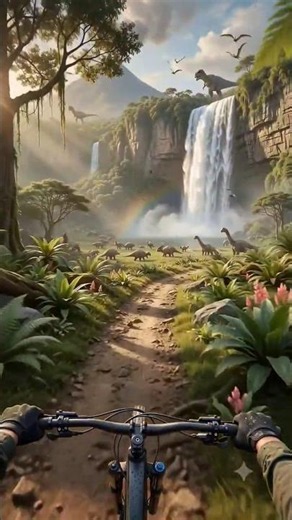 The Most Epic Bike Ride Ever – Jurassic Adventure! 🌿🦖#Cycling #Dinosaurs #Jurassic