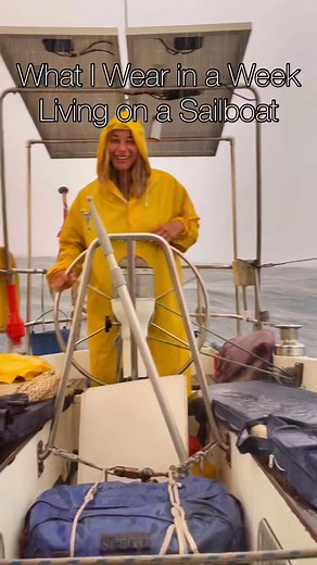 What I wear in a week living on a sailboat! #DiscoverBoating #SeeYouOutHere #WaterWear #Outfit #FYP ￼