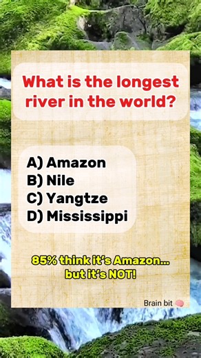What is the Longest River on Earth? 🌍 Comment If You Knew!