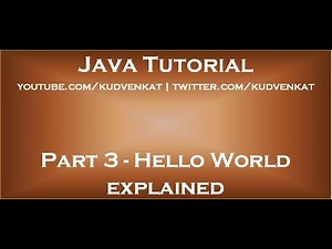 Java hello world explained