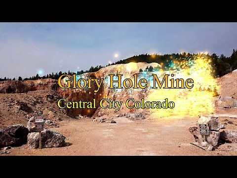Historic Glory Hole Gold Mine - Drone flight into mine. Central City, Colorado
