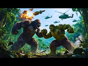 King Kong vs Hulk Battle from Sea to Downtown. | King Kong Movie