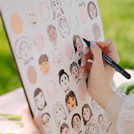 Personalized Wedding Guest Book Alternative: Draw Your Face Reception Game - Etsy UK