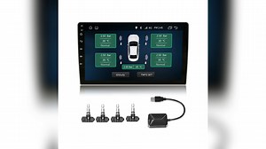 USB Android 4-Sensor TPMS Tire Pressure Monitoring System with Display Alarm 5V Internal Car Navigation Radio