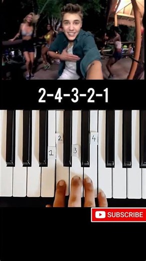 Beauty And A Beat - Justin Bieber | EASY Piano Tutorial #shorts #pianotutorial