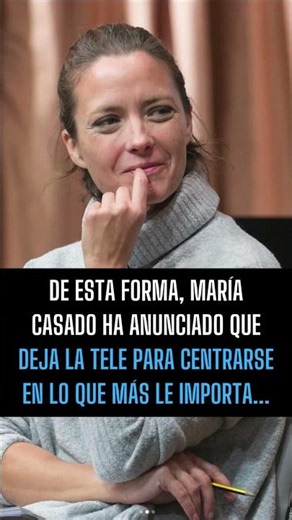 ❌ MARÍA CASADO ANUNCIA QUE DEJA LA TELEVISIÓN PARA CENTRARSE EN SU OTRO 'TRABAJO' ❌