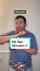 16K views · 438 reactions | Today is a new Sign in British Sign Language Today’s sign is #Helicopter ! Join me everyday for new signs in British Sign Language! #deaf #bsl #signlanguage #helicopters #travel #flying #rich #transport # | The Deaf Chef | Facebook