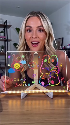 Make your notes glow ✨📝 This LED message board lights up your reminders, doodles, and ideas in style! #TikTokMadeBuyIt #DealDrops #LEDNoteBoard #DeskSetup #StudyEssentials