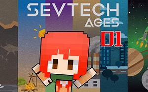 甜萝酱我的世界 Minecraft《SEVTECH AGES》赛文科技时代多模组生存#1 钻木取火，石台烤肉