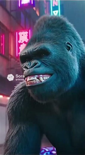 Cyberpunk Clash — Gorilla vs Python in Neon Alley