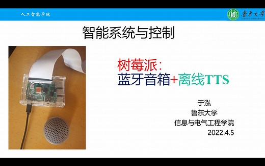 树莓派-蓝牙音箱 离线TTS