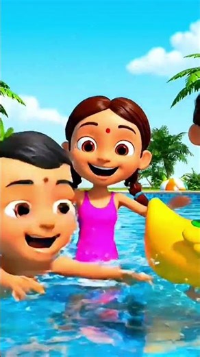 “Baby Pool Fun 💦 Swimming & Splashing Cartoon!”
