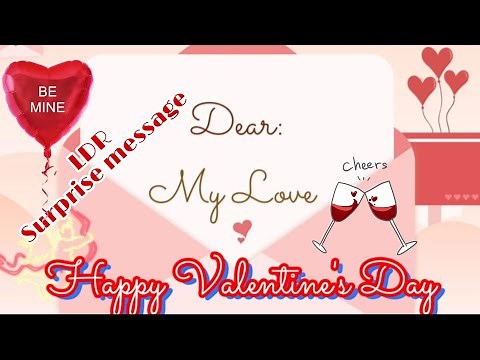 Valentine's Day Surprise message for BF, GF || Long Distance Relationship surprise idea