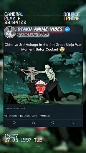 Obito vs 3rd Hokage in the 4th Great Ninja War | Sigma/Alpha Trending Moment 😱 #animeedit #sigmaedit