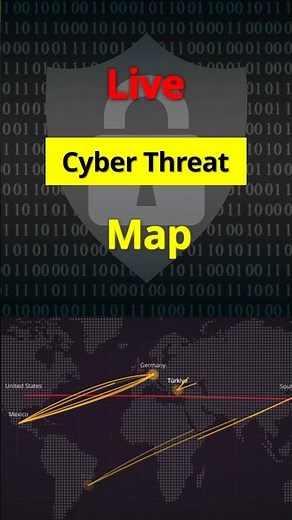 🔴 Live Cyber Threat Map | Real-Time Online Activity 🔒 | #shorts
