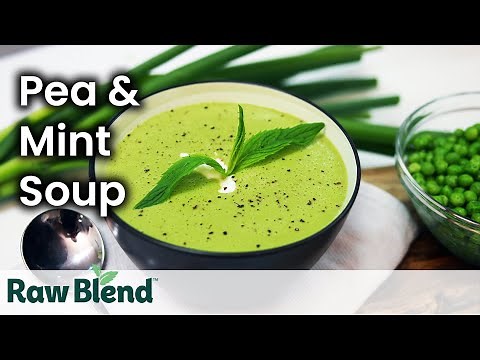 How to make Pea and Mint Hot Soup in a Vitamix Blender | Recipe Video