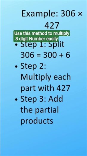 # 3 Digit Multiplication easy steps