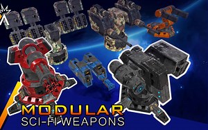 Unity – 模块化科幻武器 Modular Sci-Fi Weapons