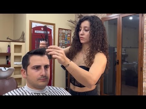 ASMR 💈The Most Beautiful Lady Barber