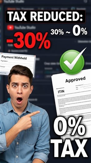 How to Get a 0% US Tax Rate for Non-US Creators (ITIN Hack) Are you tired of seeing 30% of your hard-earned YouTube, Patreon, or Amazon earnings vanish before they hit your bank account? If you are a non-US creator, you are likely overpaying the IRS due to one simple mistake on your W-8BEN form: missing an ITIN. ​In this video, I break down how a US ITIN (Individual Taxpayer Identification Number) acts as your financial passport, allowing you to claim tax treaty benefits and reduce your withhold
