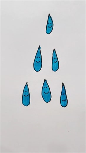 Creative Art Ideas for kids #waterdrops #drawing #viral #cartoon #youtubeshorts #funny #art