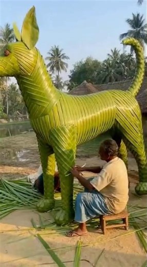 Lovely Handmade Woven Puppy Art 🐩💖 #handicraft #weaving #puppy