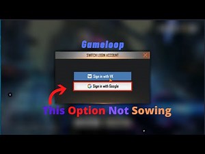 Free Fire Gmail Login Problem in Gameloop || PABG Gmail Login Problem