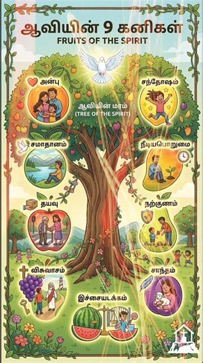 ஆவியின் 9 கனிகள் | SPIRITUAL FRUITS #shorts #bible #biblestudy #ஆவியின்கனிகள் #bibleshorts