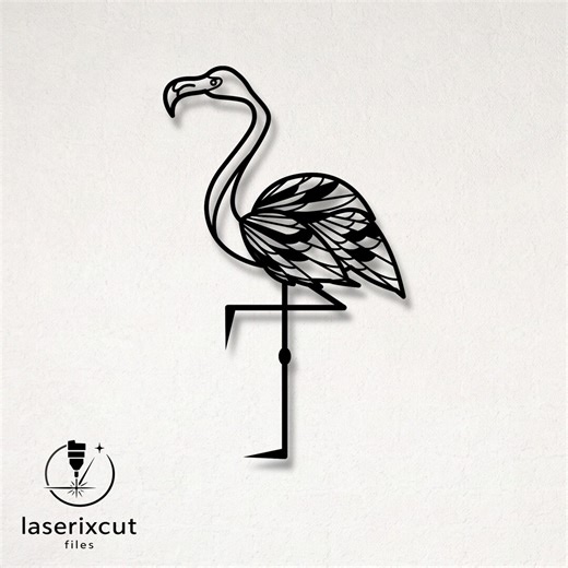 Geometric Flamingo Laser Cut Vector Design – SVG, DXF, Ai, Pdf Files Glowforge, Cricut, CNC, Metal, Wall Decor, Digital Instant Download - Etsy