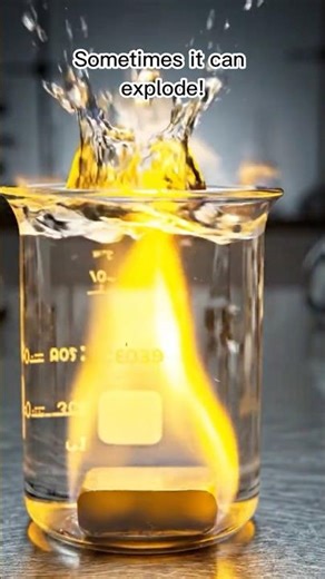 This Metal Explodes🔥 in Water. Can you guess what?🔥😱 #chemistry #physics #science